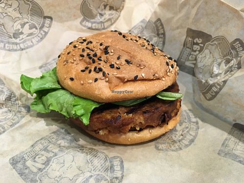 The Burger - no sauce at YVR - Vera's Burger Shack - Domestic Terminal in Richmond