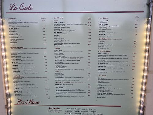 Menu  at Restaurant Indien in Amiens
