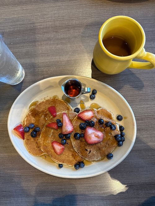 Vegan pancakes  at Snooze in Westminster
