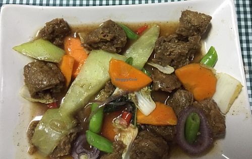 spicy VG meat at Veggielife Wellness House in Olongapo City