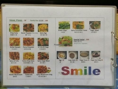 menu at Veggielife Wellness House in Olongapo City