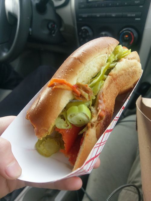 Boiled carrot on a bun at Pool House Kitchen and Bar in Manhattan