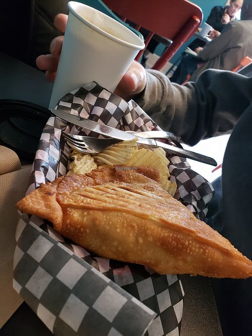 Vegan samosa  at NovelTea Coffeehouse & Bakery in Truro