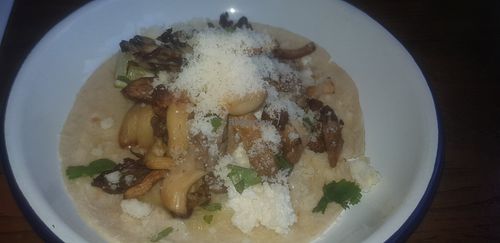 Mushroom and truffle gringa tacos at Mexico 70 in Sunderland