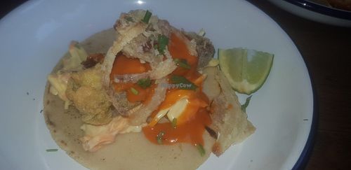 Buffalo 'chicken' tacos at Mexico 70 in Sunderland