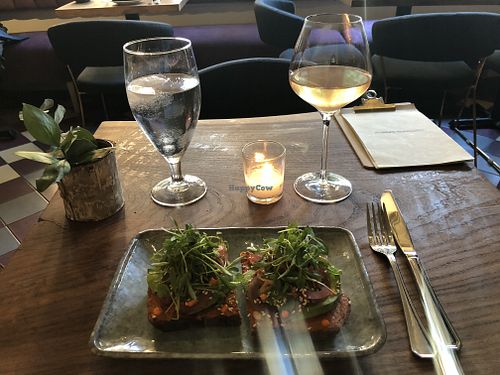 Romesco is delicious!  at Avant Garden in Brooklyn