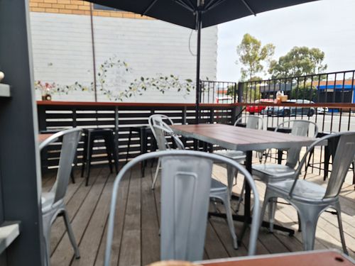Outdoor,  dog friendly seating at Feast in Geelong