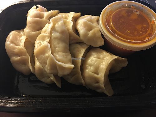 Vegetable and cabbage momos at Momo Ghar North Market in Columbus