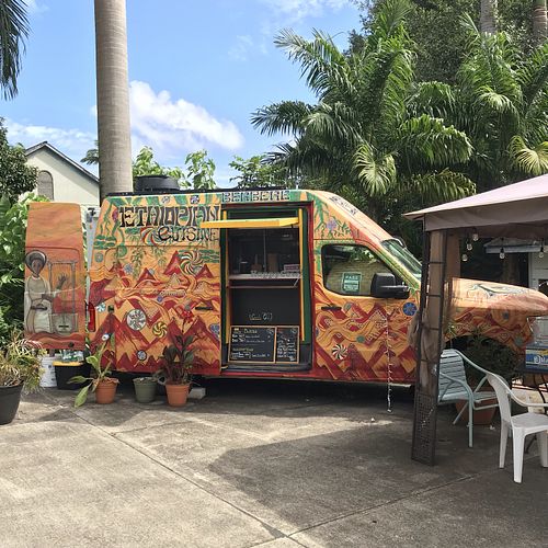 Food truck in corner of corral. Can’t see it from the road   at Ethiopian Cuisine - Food Truck in Hana