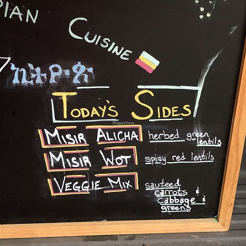 Small menu at Ethiopian Cuisine - Food Truck in Hana