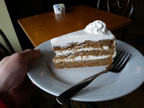Vegan Carrot Cake  at Aubergine Cafe in Woodside
