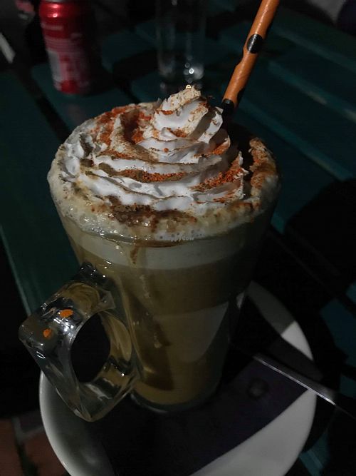 Pumpkin spiced Latte at Paradiddles in Worcester