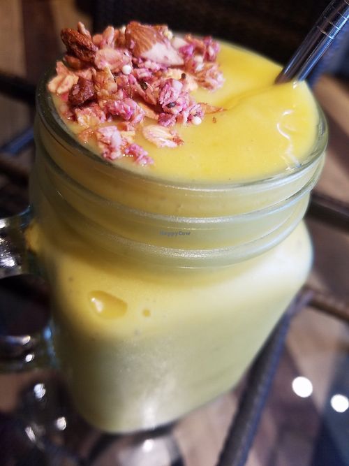 Mango smoothie at Mylk & Cheeze in Bangkok