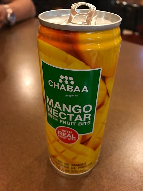 Lovely mango juice at Goji Cafe in Dallas