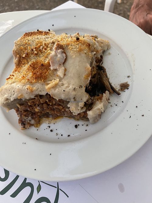 Moussaka ) The béchamel😋  at Pulse in Crete