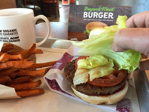 Beyond Meat burger at A&W in Calgary