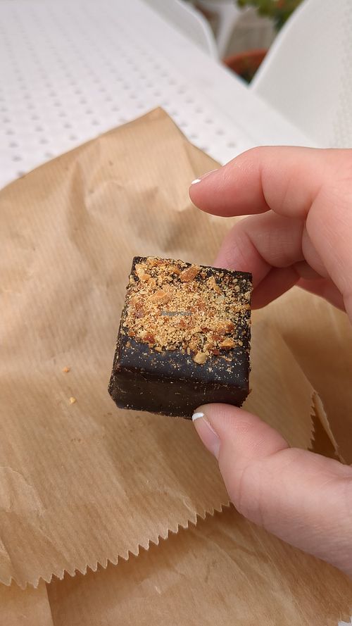 Vegan cake\bun \sweet....  No honey at Paradise Food in Budva