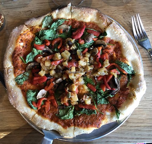 Veggie pizza at Quanto Basta in Winston-salem