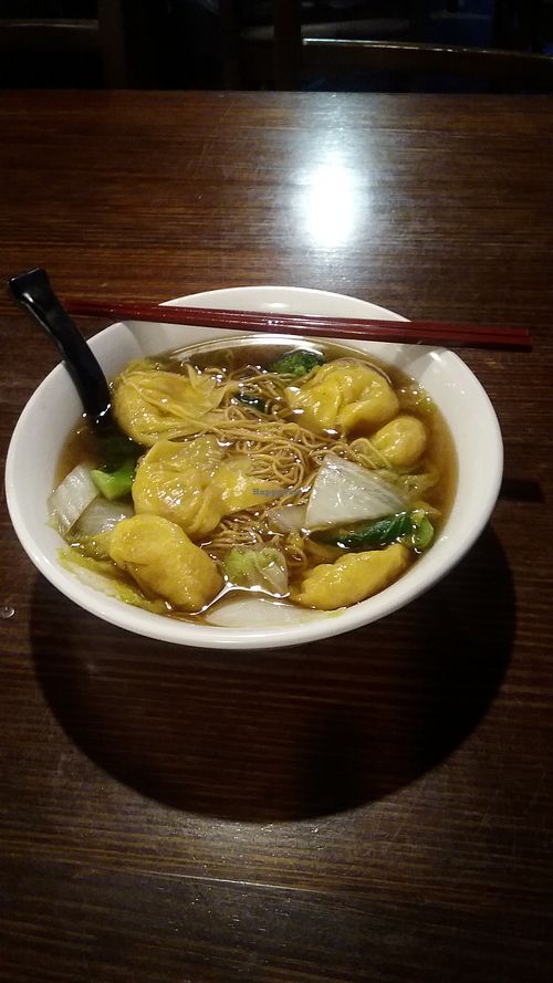 Wonton Noodle Soup- Delicious!  at Vegie Mum in Fitzroy