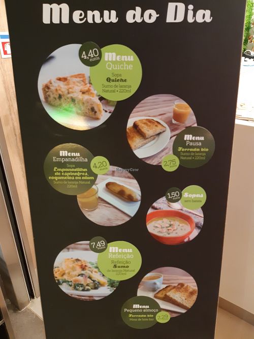 Menu at Celeiro - Saldanha in Lisbon