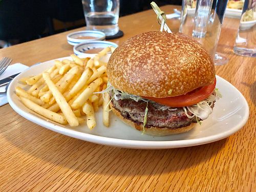 Vegan burguer at Momofuku Nishi in New York City