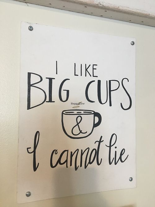 One of the cute signs from the cafe  at Ostara's Coffee House in West Cape May