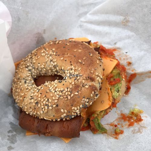 Vegan Morning Glory bagel at Bross Bagels - Leith in Edinburgh