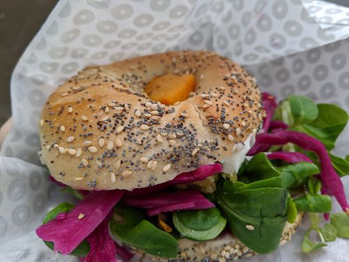 vegan festive bagel (December 2019) at Bross Bagels - Leith in Edinburgh