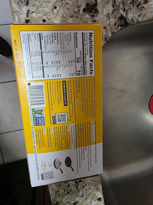 Vegan sunnyside up eggs at Publix in Marathon