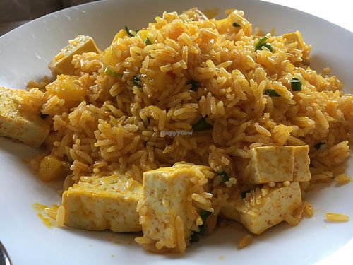 Pineapple rice tofu at Simply Ramen in Albany