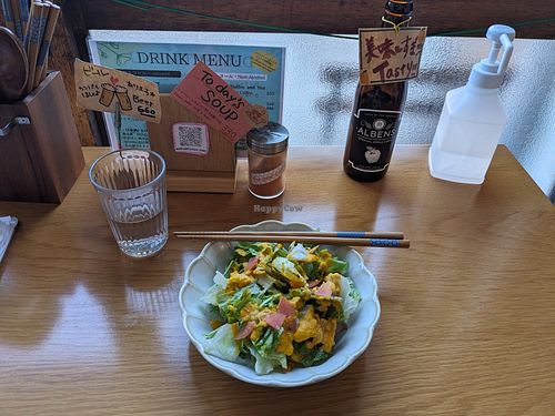 Salad at Marugoto Vegan Dining Asakusa in Tokyo