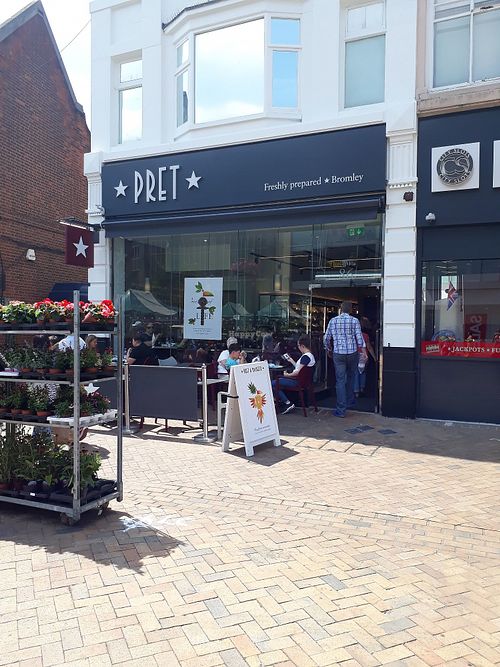 Outside at Pret A Manger in Bromley