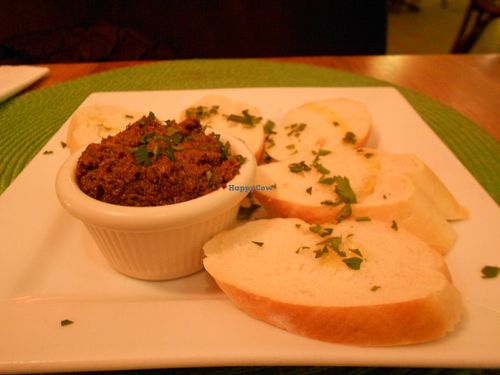 tapenade and bread at Cafe Botanika in St Petersburg
