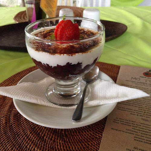 vegan black rice pudding  at Manik Organik in Seminyak