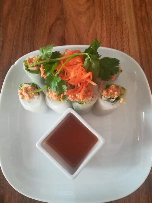 Spring rolls at Kapunka Vegan in Paris