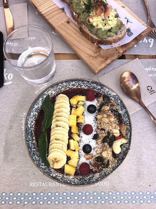 Açai bowl at Byoko in Malaga