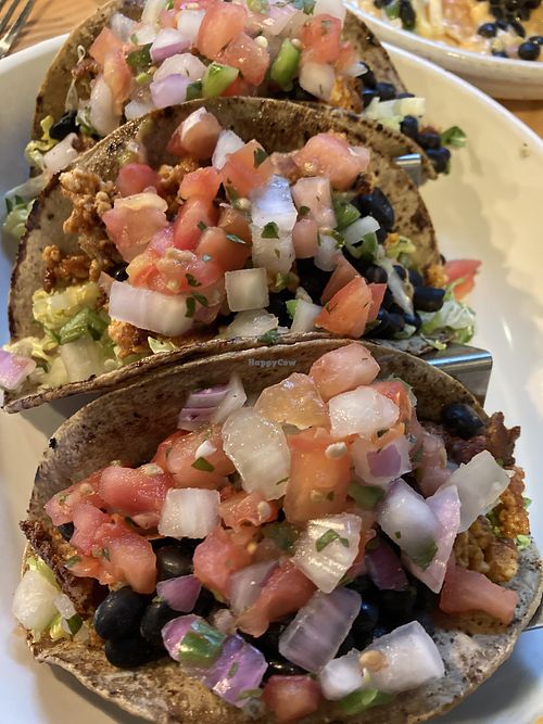 Tofu tacos - vegan and gluten freee  at Ranch Camp in Stowe