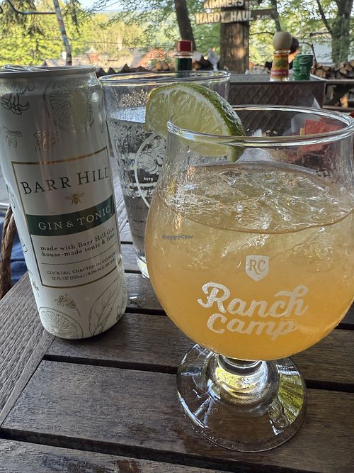 Gin and tonic - made in Montpelier VT  at Ranch Camp in Stowe
