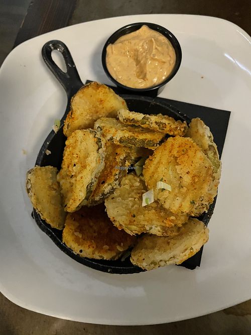 Fried pickles ! at ERIS Brewery and Cider House in Chicago