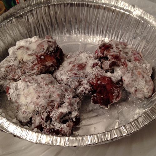 Chocolate Cranberry Beignets at The Belgian Cafe in Philadelphia