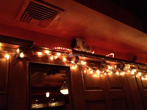 Snoopy was spotted inside the bar! at The Belgian Cafe in Philadelphia
