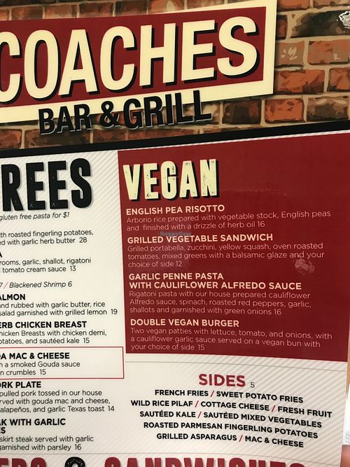 Coaches Sports Bar & Grill Chicago Illinois Restaurant HappyCow