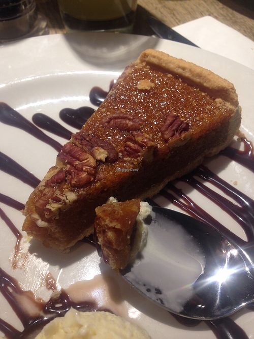 Vegan pecan pie  at The Crown in Colchester
