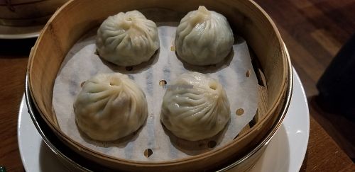 Veggie xiaolongbao at Old Bailey in Hong Kong Island