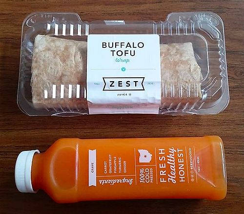 tofu and carrots at Zest Juice Co - Grandview in Columbus