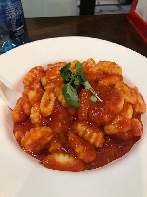 Gnocchi with tomato basil sauce 🍅 at Pastificio Artigianale di Canneto in Genoa