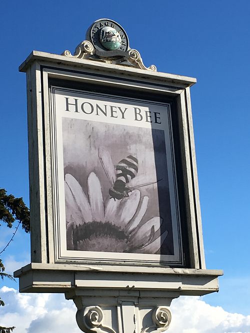 Sign at The Honey Bee in Wilmslow