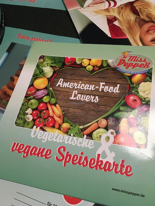 veggie & vegan menu at Miss PeppeR in Frechen