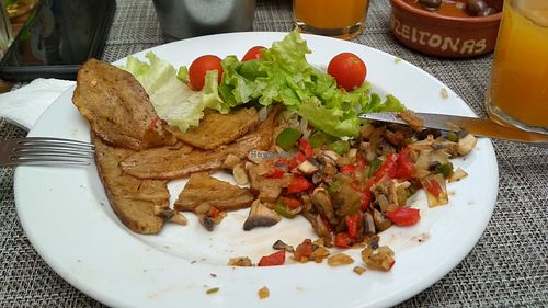 Prego de seitan no prato:) at Villa 6 in Sintra