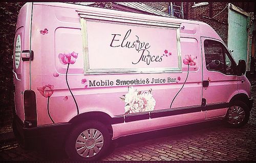 Our elusive BigPinkVan at Elusive Juices  in East London
